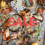 ★SALE★送料無料【S329-a コラージュ素材】海外PETシール　天使　ジャンクジャーナル　手帳　おすそ分け　スクラップ