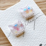 星屑猫パールの首輪ピアス