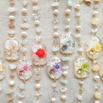 天然石とレースのブレスレット