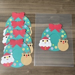 見開きクリスマスカード【クリスマスリース5セット】