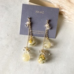 flower drop・yellow × beige