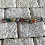 ラメ入り花柄とんぼ玉10個セット