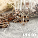 【8個】ドットのクリアビーズ　コイン型　＃3　C27