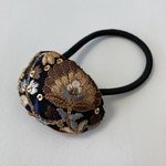 インド刺繍　ヘアゴム　handmade ブラック