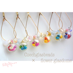 Czechbeads×flowerdome ピアス イヤリング