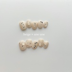 #N-9 【 size order 】nail tip - beige nuance 〰︎ une une 〰︎ 韓国 ニュアンス クリア うねうね