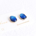 満天の星空〔 ノンホールピアス / イヤリング / チタンピアス / 樹脂ピアス / シンプル / レジン / 青 / 星空 / 空 / 紺 / 夏 / 冬 〕       