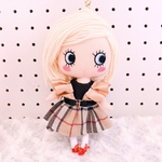 【イーマリーちゃん】ブラウンチェックワンピ☆イーマリーちゃん☆ハッピードール☆ハンドメイド 