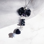 Black ribbon×bear strap.