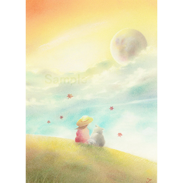 なお！パステル画　原画 パステルアート 花待月 パステル画原画 絵画 T's Arts 通販