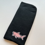 ペンライトケース マルチケースにも☆ピンクサメ 黒×ピンク