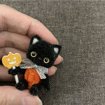 二足歩行　ハロウィン黒猫ちゃん　モールアート　モールベア  