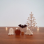 【9/14(金)20時〜再販】木のハロウィン飾り(台座無し)