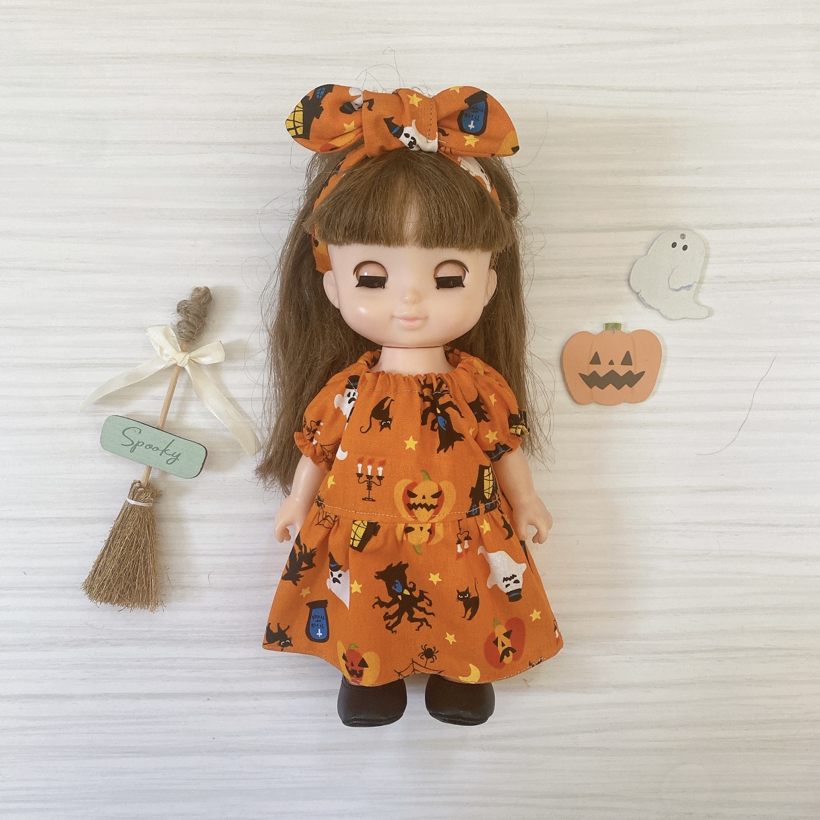 ハンドメイド着せ替え人形　オレンジロングヘア オレンジ - 着せ替え服の人気通販 | minne 国内最大級の