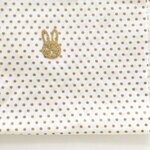 ★ak*様ご注文品★印鑑ケース【ゴールド水玉生地／うさぎ】