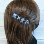 刺繍フラワーヘアクリップ