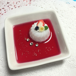 フルーツのせバニラムースのアクセサリートレイ