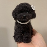 羊毛フェルト　トイプードルのブラック