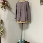 掘り出しましたハーフリネン　ピンタック　ブラウス💕