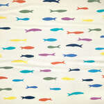 Birch プリント生地  Just For Fun 魚の学校マルチカラー【20cm単位切り売り】