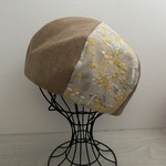 TOPI ウールと刺繍生地のベレー（ベージュ）