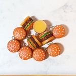 【素材】立体 ハンバーガー🍔のチャーム 10個