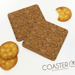 ぶちゃくま。クッキーコルクコースター