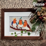 クロスステッチキット【Riccioの三賢鳥】