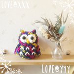 あみぐるみ❣️変わり毛糸のフクロウちゃん🦉