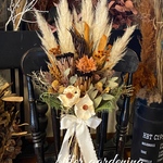 Natural Chic プロテアニオベ&パームフラワーautumn bouquet