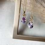 drop・pink purple ネックレス