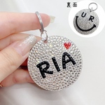 ネームキーホルダー ネームプレート ネームタグ ゴルフ 通学 通園 キーリング デコ 