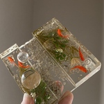【⚠️B品】9/30 21時〜販売予定★金魚が泳ぐ水のスマホスタンド～水草
