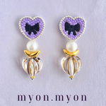 black × purple ribbon