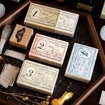 【SALE】コラージュ 素材 海外 ステッカー シール シート シンプル ミニ  4種 レトロ 和紙【S60】