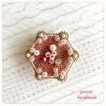 Mosaic ビーズ刺繍ブローチ