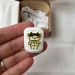 【限定】フランケンシュタインねこ　meganehankoの消しゴムはんこ