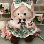リーナベルS☆グリーン花柄ワンピース☆コスチューム6点セット☆ボア付きケープ☆ステラルーも出品中