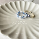 【セット】カラービーズリング《dull blue》
