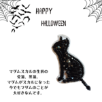 手作りキット黒猫さんビーズ刺繍ブローチ