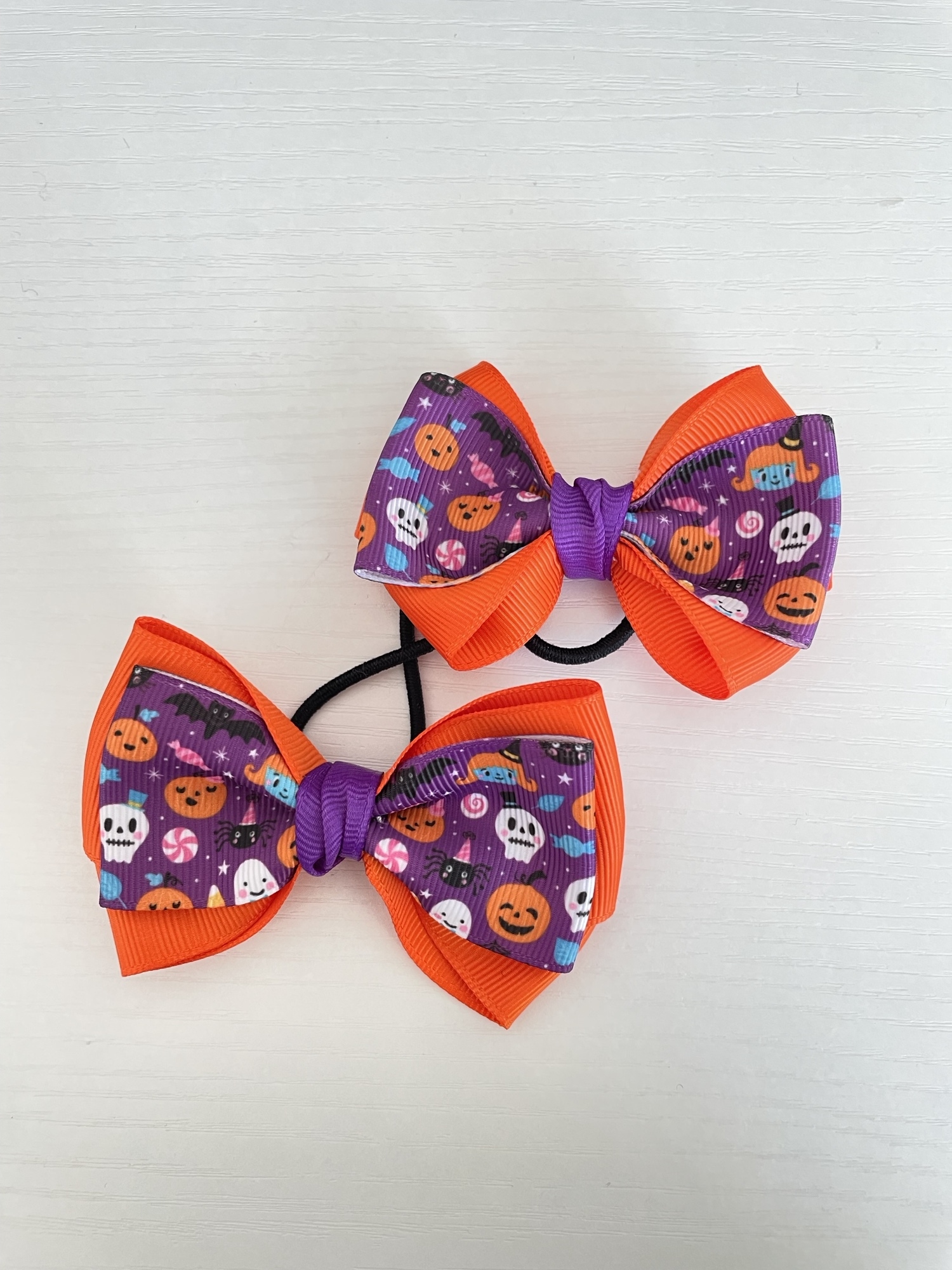 K-17】ハロウィンヘアリボン キッズリボン ハンドメイドリボン