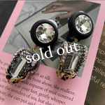◽︎✳︎silver stone✳︎◽︎ 派手ピアス／大ぶりピアス／大人／可愛い／キラキラ／個性的／ゴールド／シンプル