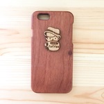 コーヒータイムのiPhoneケース(ウッド)