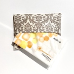 感謝セール品💖ラミネートティッシュケース　ダマスク柄グレージュ