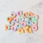 【素材】カラフルアニマルドーナツ🍩のプラパーツ MIXセット 20個 