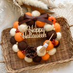 ハロウィン Halloween ハロウィンリース オレンジカラー🧡 木のみ×ほうき