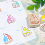 ヨットの着せ替えはんこ