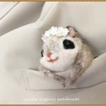 【オーダー品】癒しの妖精✿momoちゃん　いろんなトコからちょこんと顔出し全身withお花バージョン