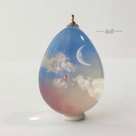 雲レジン 空 ネックレス トップ  
