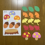 壁面飾り【秋セット】どんぐり　きのこ　10月11月　画用紙